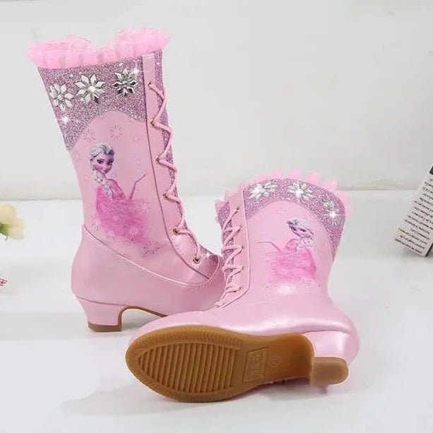 Bottes princesse Reine des Neiges en rose ou bleu – Image 3