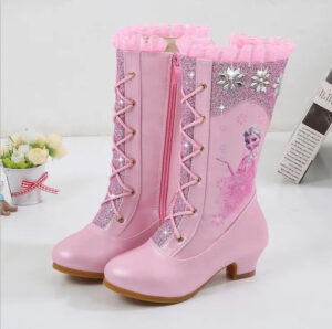 Bottes princesse Reine des Neiges en rose ou bleu
