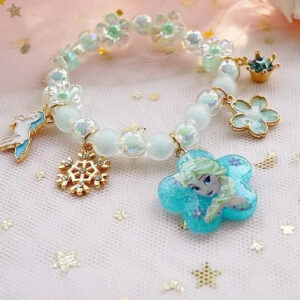 Bracelet Reine des Neiges avec breloque fleur