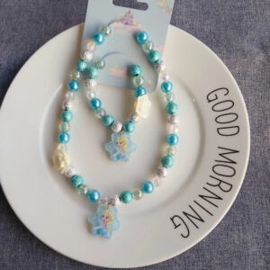 Parure Elsa Reine des Neiges avec bracelet et collier
