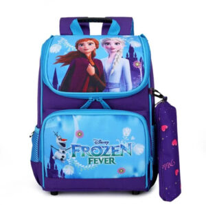 Ensemble cartable écolier et trousse La Reine des Neiges