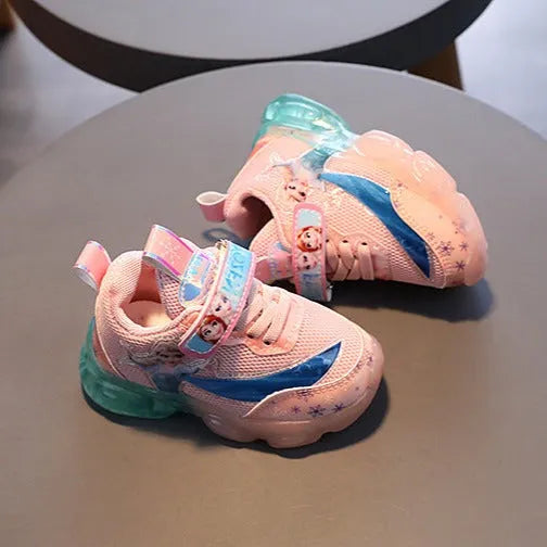 Chaussures lumineuses Reine des Neiges rose ou violet – Image 2