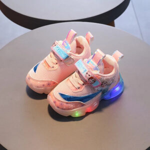 Chaussures lumineuses Reine des Neiges rose ou violet