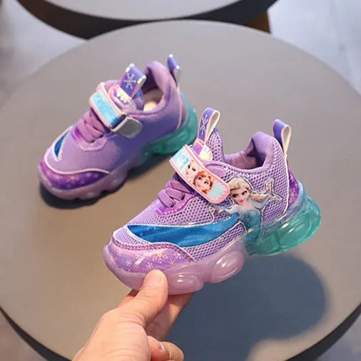 Chaussures lumineuses Reine des Neiges rose ou violet – Image 5