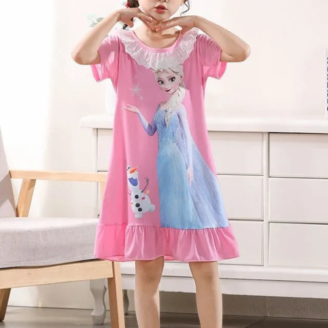 Chemise de nuit Elsa et Olaf Reine des Neiges, 3-4 ans à 9-10 ans