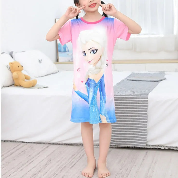 Chemise de nuit Elsa La Reine des Neiges, tailles 100cm à 140cm – Image 2