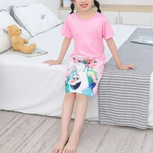 Chemise de nuit rose La Reine des Neiges, tailles 100cm à 140cm – Image 2