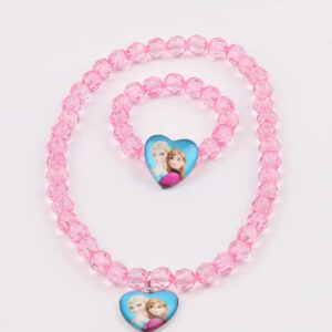 Parure collier et bracelet roses Reine des Neiges Frozen 2
