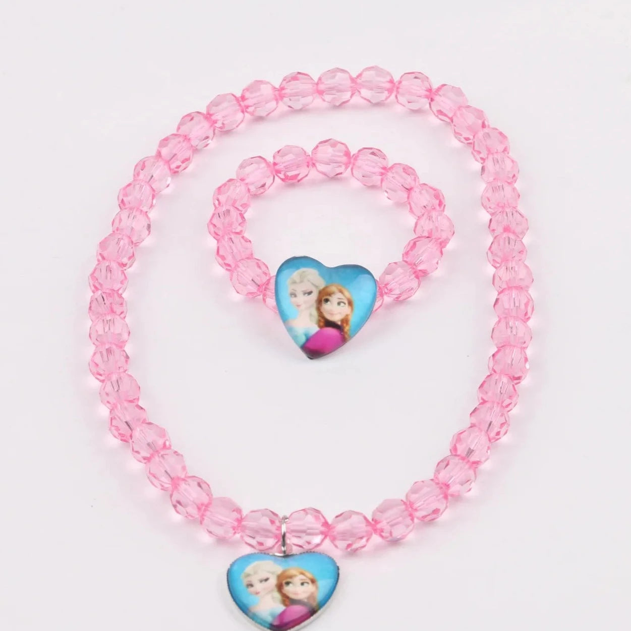 Parure collier et bracelet roses Reine des Neiges Frozen 2