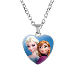Collier coeur Anna et Elsa Reine des Neiges