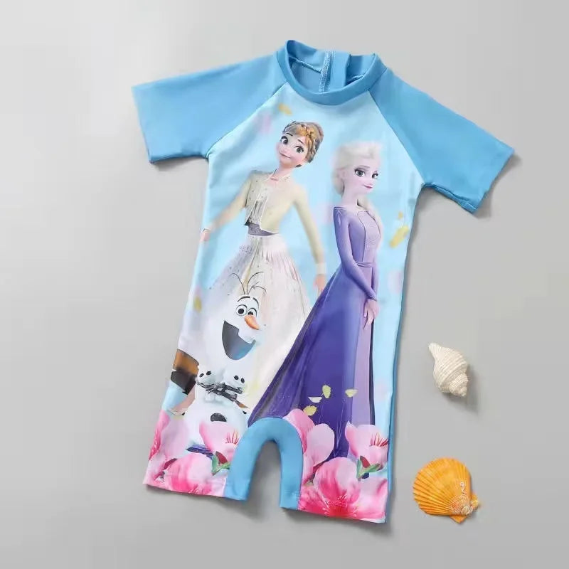 Combinaison de bain bleue La Reine des Neiges, tailles S à XL