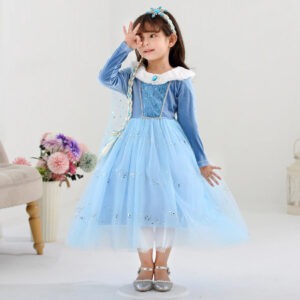 Costume La Reine des Neiges pour fille, tailles 100 à 150