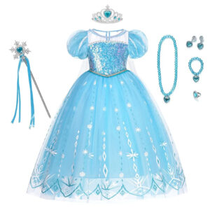Costume La Reine des Neiges avec tailles 3 à 9-10 ans