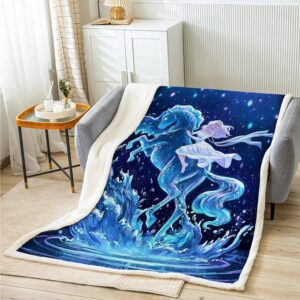 Couverture Elsa et Nokk Reine des Neiges 100x140cm ou 75 X 100cm