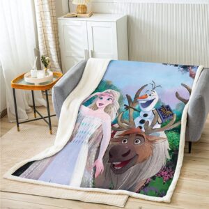Couverture illustrée La Reine des Neiges, 100x140cm ou 75 X 100cm