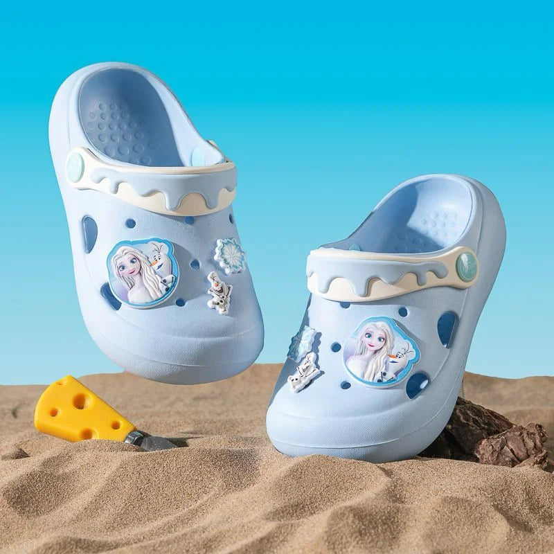 Crocs enfant Reine des Neiges bleu ciel ou blanc cassé – Image 2