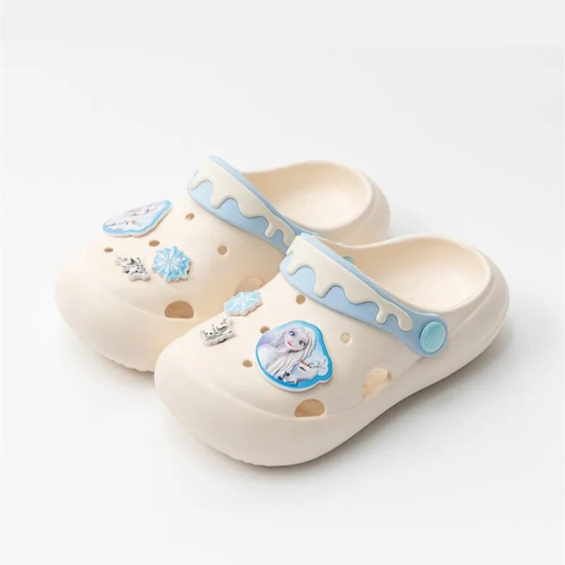 Crocs enfant Reine des Neiges bleu ciel ou blanc cassé – Image 4