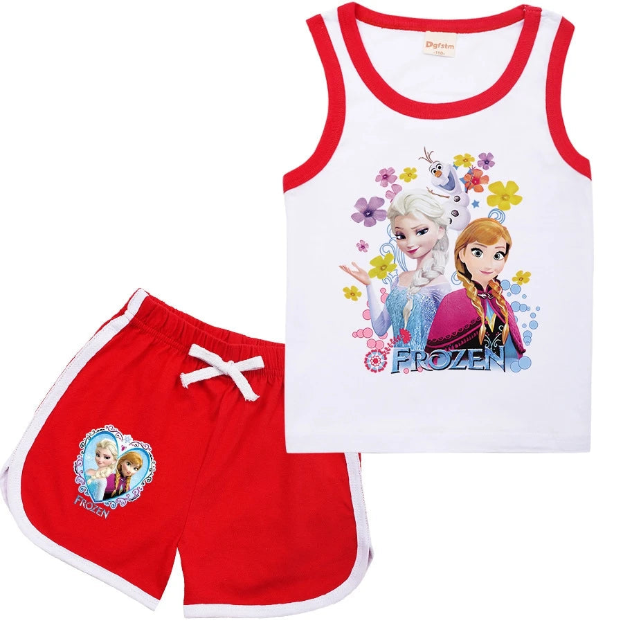 Ensemble de nuit La Reine des Neiges débardeur et short – Image 4