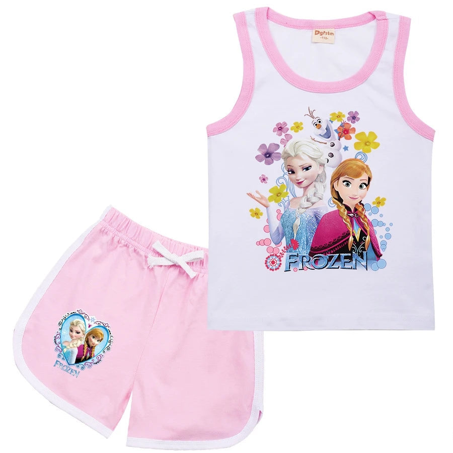 Ensemble de nuit La Reine des Neiges débardeur et short