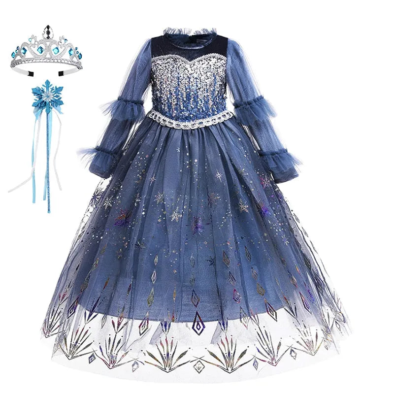 Déguisement premium La Reine des Neiges avec robe, accessoires ou cape – Image 3