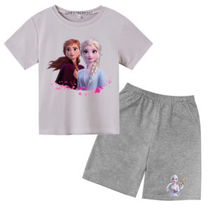 Pyjama Reine des Neiges en ensemble gris ou rose et noir