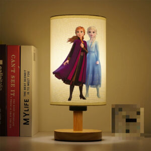 Lampe de chevet Reine des Neiges avec Elsa et Anna