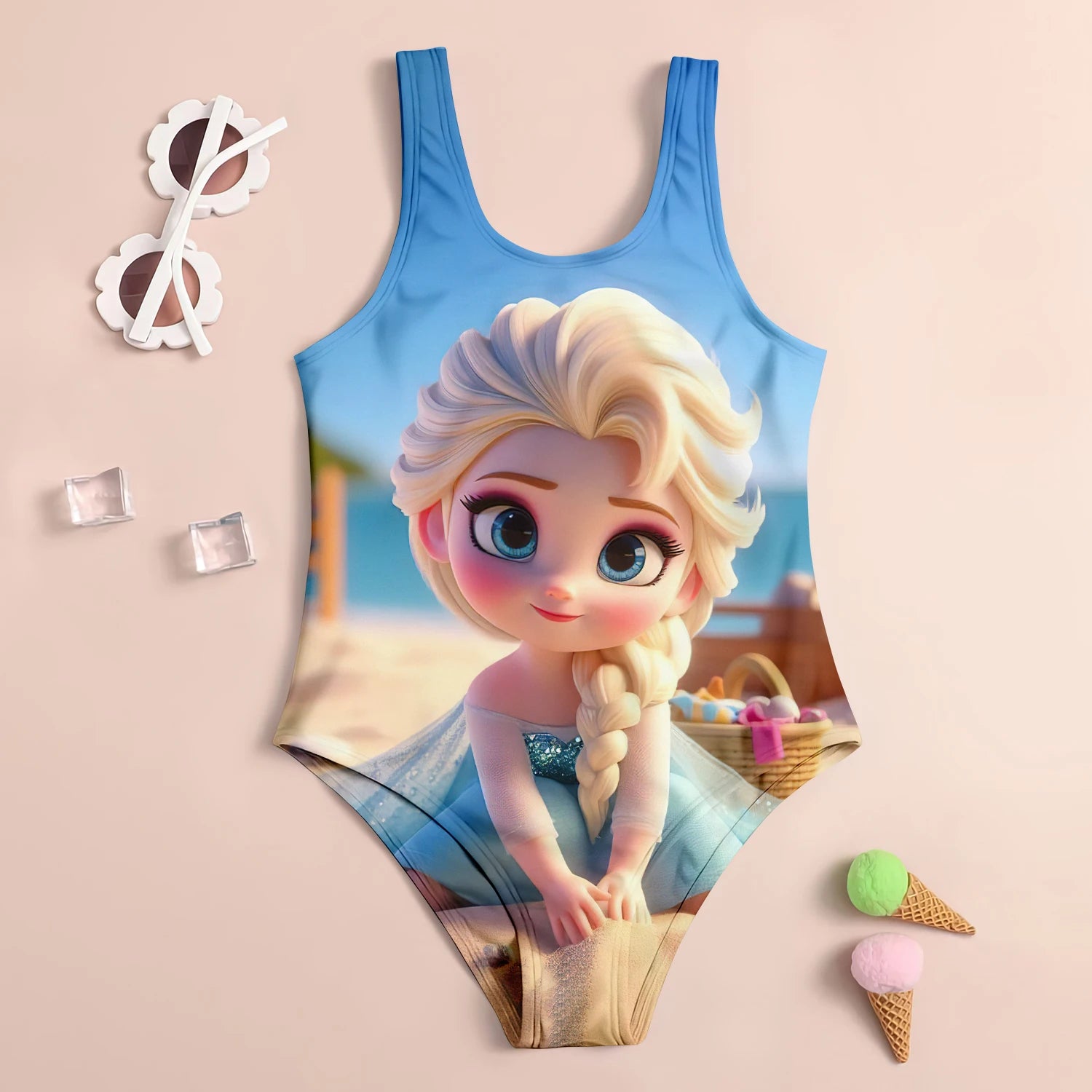 Maillot de bain Elsa enfant tailles 110 à 150