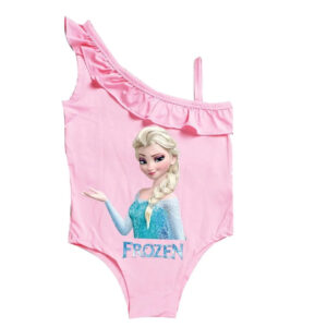 Maillot de bain rose La Reine des Neiges, tailles 100 à 140
