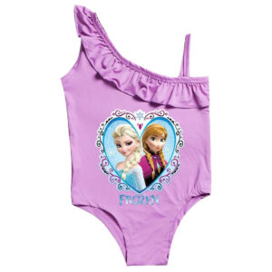 Maillot de bain violet La Reine des Neiges, tailles 100 à 140