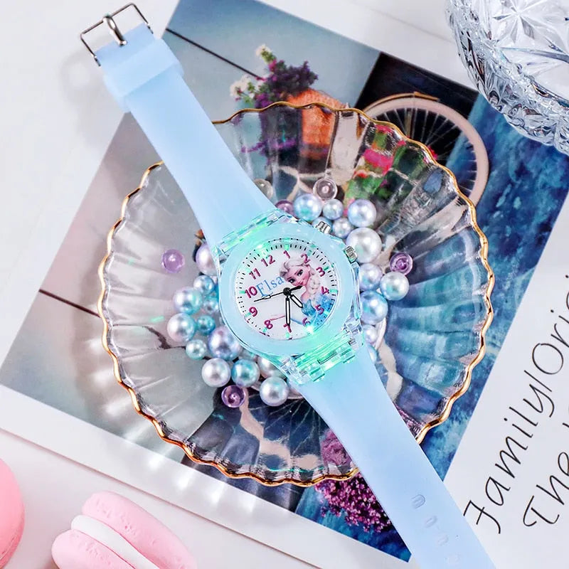 Montre Reine des Neiges lumineuse pour enfant – Image 2