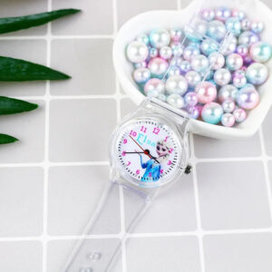 Montre Reine des Neiges transparente pour enfant