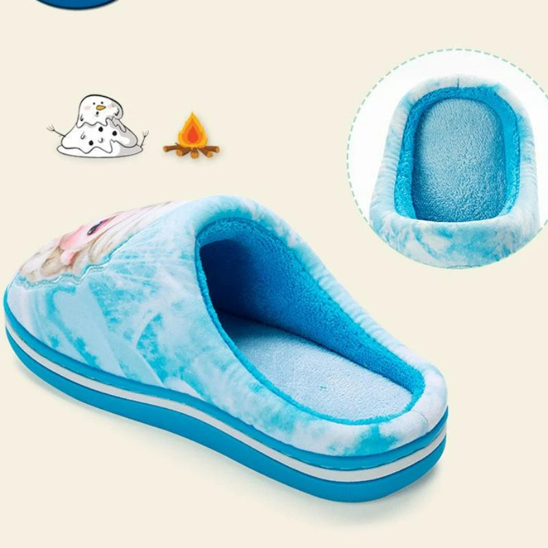 Pantoufles Reine des Neiges bleues, semelle intérieure 15 à 24 cm – Image 2