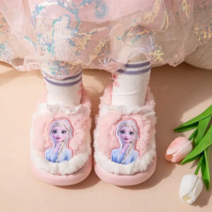 Pantoufles Ultra Douces Reine des Neiges en bleu, violet ou rose