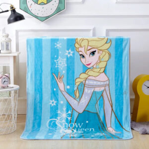 Plaid bleu ou rose Reine des Neiges
