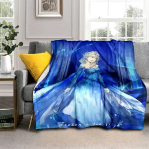Plaid bleu La Reine des Neiges en 3 dimensions