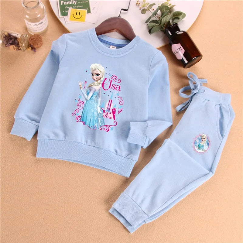Pyjama d'hiver La Reine des Neiges, coloris Bleu ou Rose – Image 2