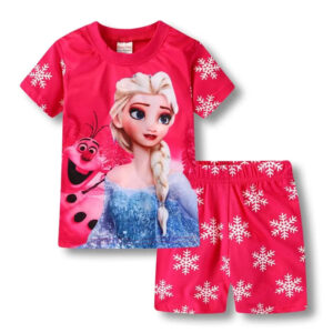 Pyjama rouge Reine des Neiges, tailles 2 à 7 ans