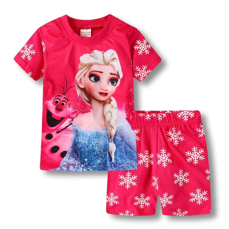 Pyjama rouge Reine des Neiges, tailles 2 à 7 ans