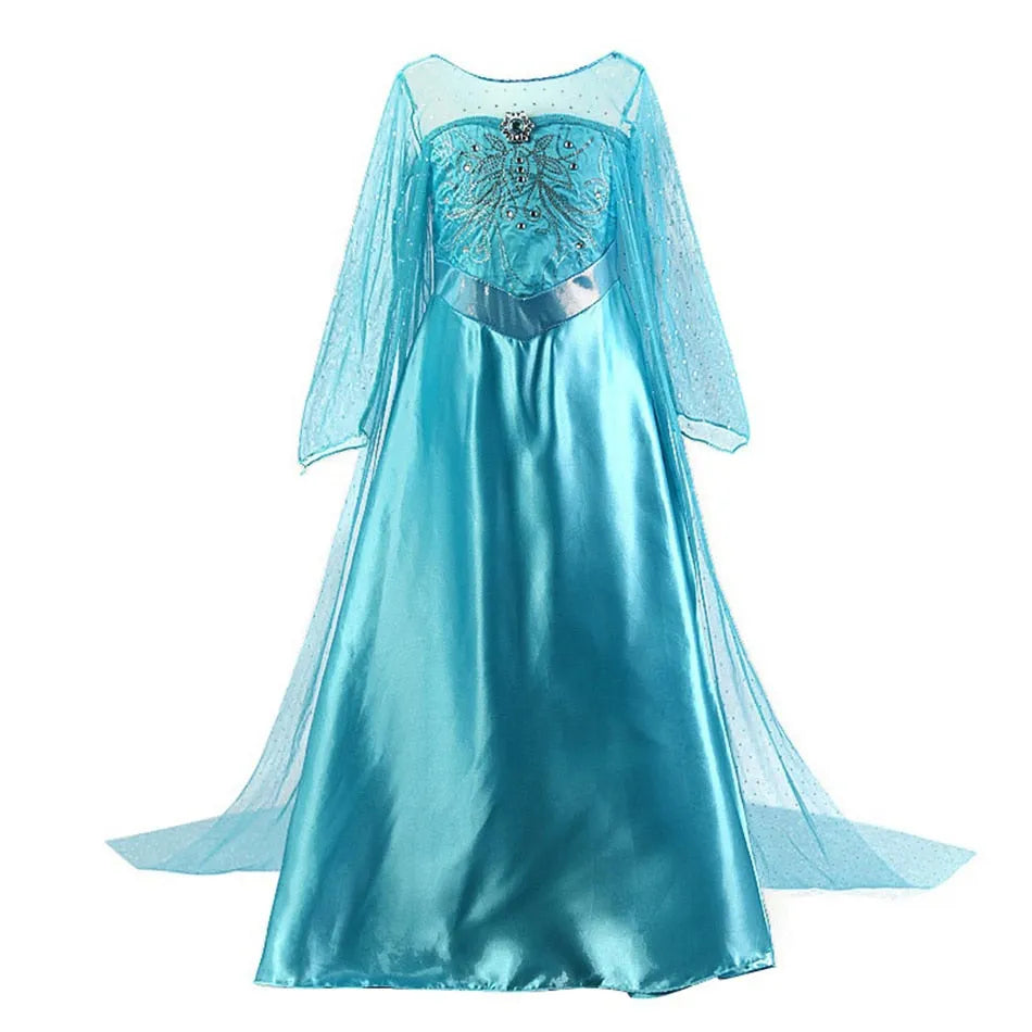 Déguisement Elsa La Reine des Neiges, robe seule ou avec accessoires – Image 2
