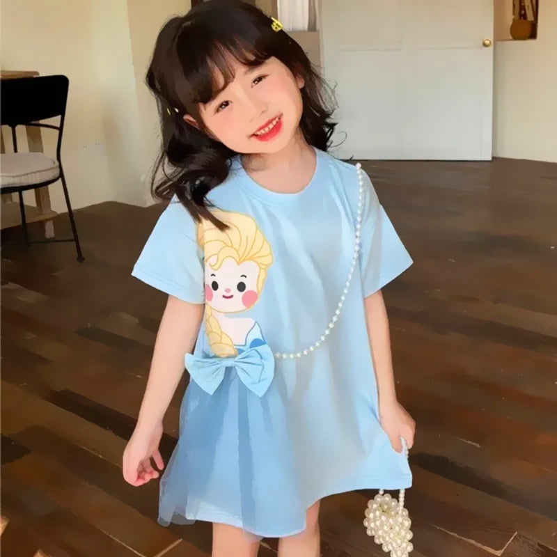 Robe Elsa cartoon Reine des Neiges, 3 à 8 ans