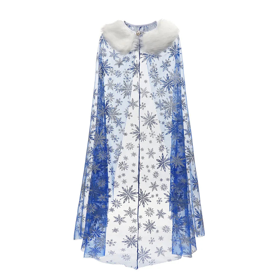 Robe Elsa Reine des Neiges en velours avec accessoires au choix – Image 5