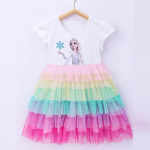 Robe colorée Reine des Neiges pour enfant