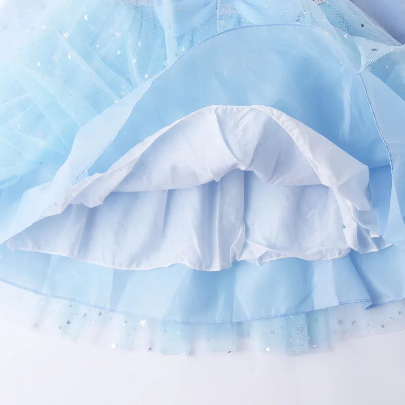 Robe Reine des Neiges en dentelle, rose ou bleu – Image 3
