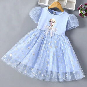 Robe Reine des Neiges Étoiles, du 3 au 8 ans
