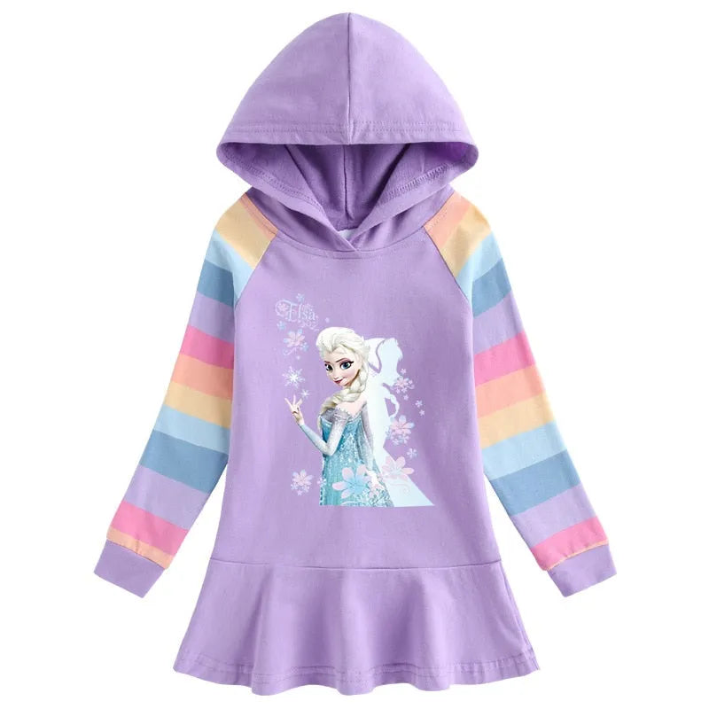Robe Reine des Neiges lilas, tailles 90 à 140
