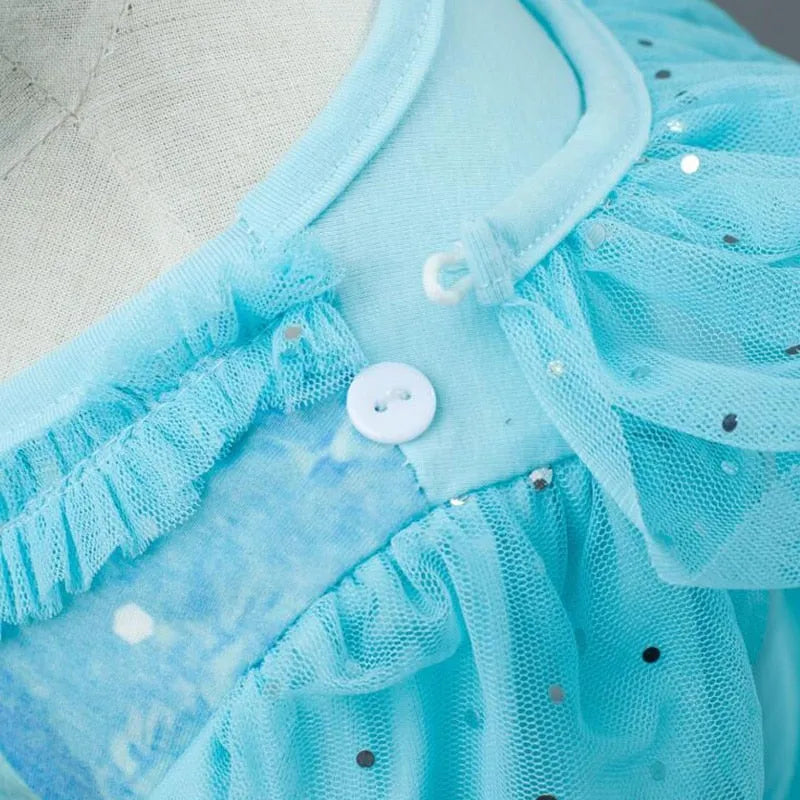 Robe Reine des Neiges avec traine, du 2-3 ans au 8 ans – Image 5