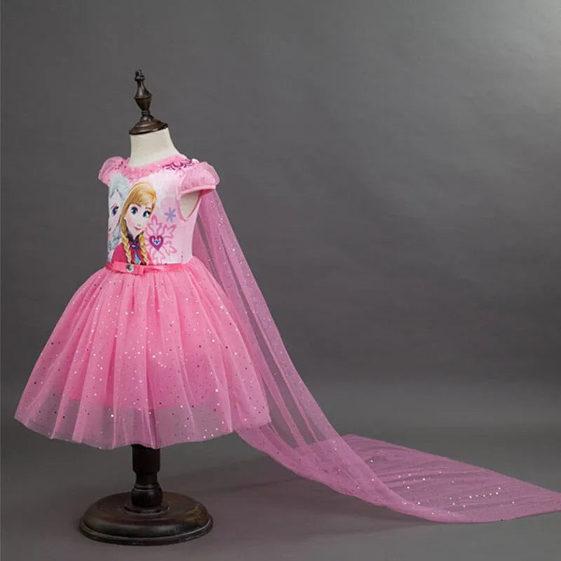Robe Reine des Neiges avec traine, du 2-3 ans au 8 ans – Image 6