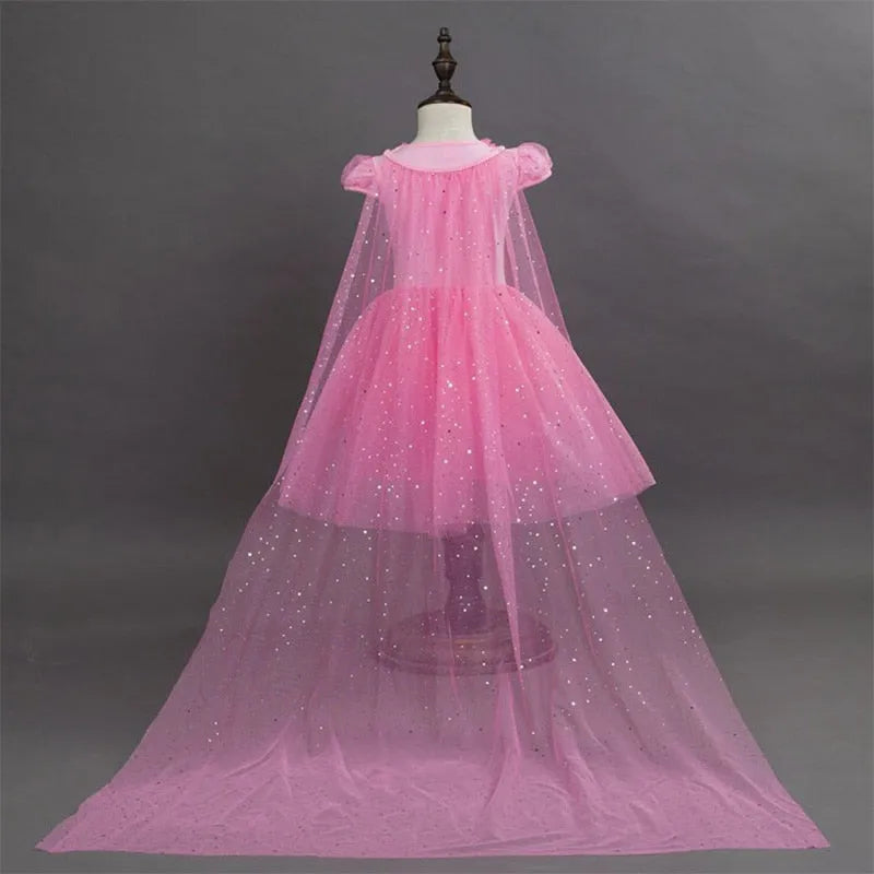 Robe Reine des Neiges avec traine, du 2-3 ans au 8 ans – Image 7