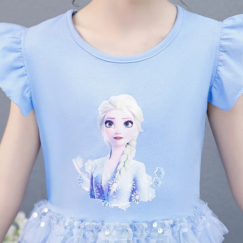 Robe bleue à sequins Reine des Neiges du 3 ans au 8 ans – Image 5