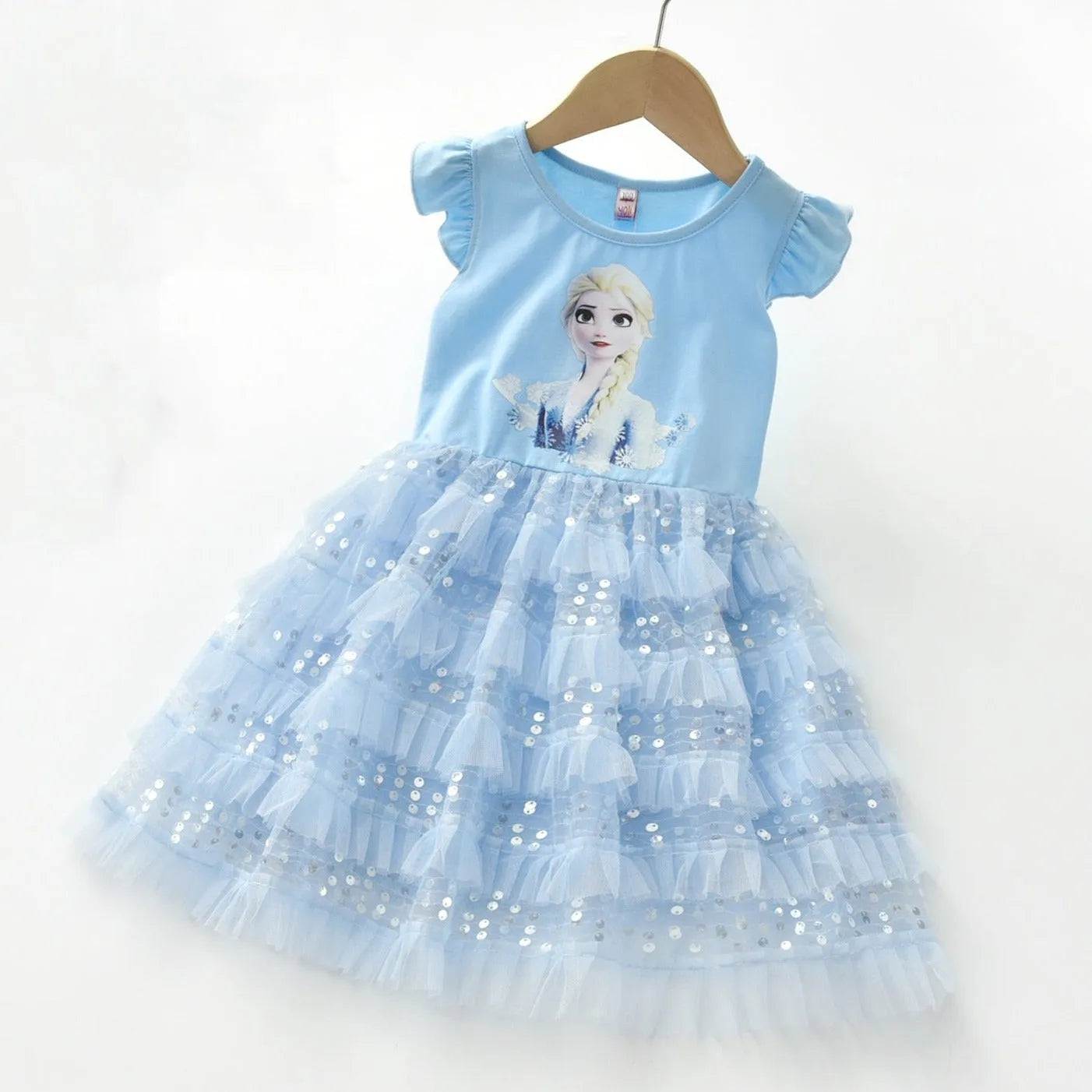 Robe bleue à sequins Reine des Neiges du 3 ans au 8 ans